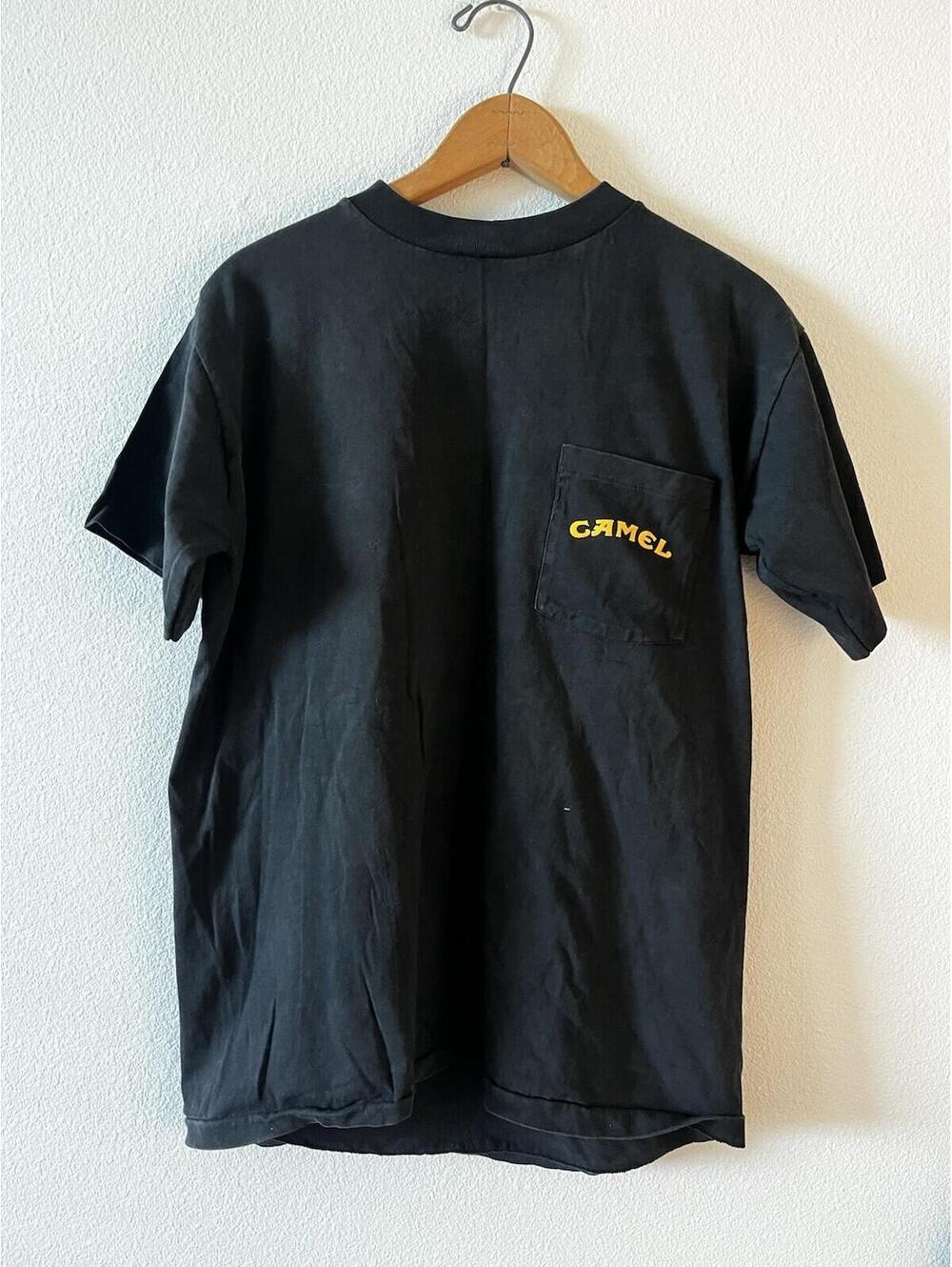 VTG Camel Smokin Joe Born To Be Smooth Biker Moto Cigarette Faded T-Shirt Large